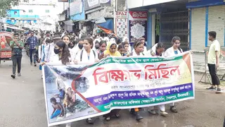 ত্রিপুরার উজানের ঢলে বন্যা, সৈয়দপুরে শিক্ষার্থীদের বিক্ষোভ মিছিল